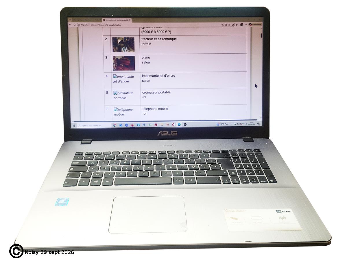 ordinateur portable \\ Asus A705M, écran 17 ‘ \\, disque 238 Go, mémoire 4 Go \\ carte G 128Mo, Pentium \\ Windows 10 famille de 2021 ordinateur portable \\ Asus A705M, écran 17 ‘ \\, disque 238 Go, mémoire 4 Go \\ carte G 128Mo, Pentium \\ Windows 10 famille de 2021