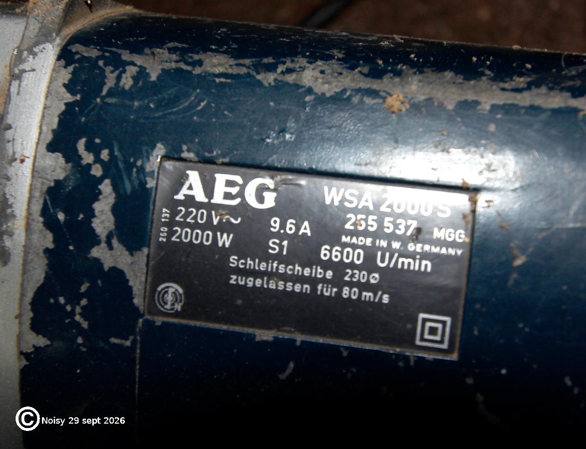 disqueuse aeg WSA 200S disqueuse aeg WSA 200S